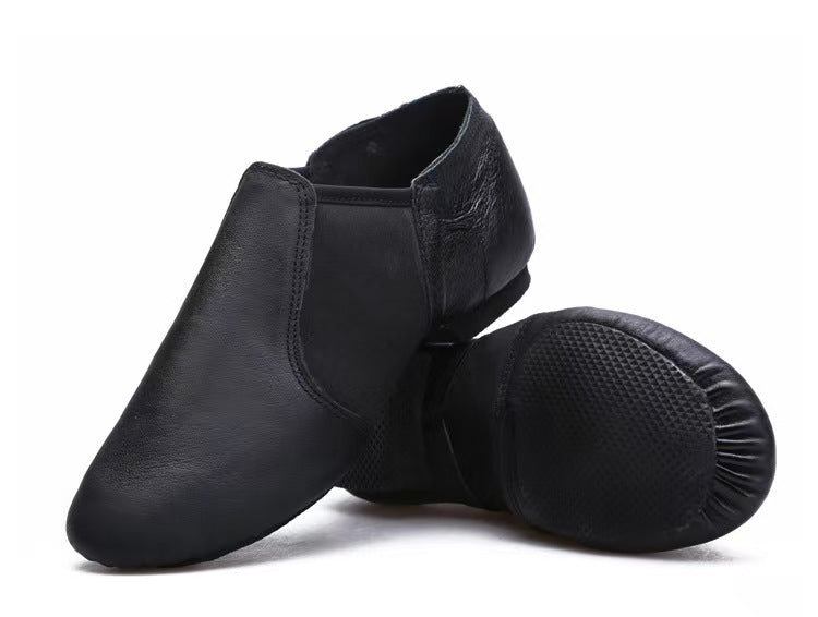 Professional Black Leather Jazz Shoes