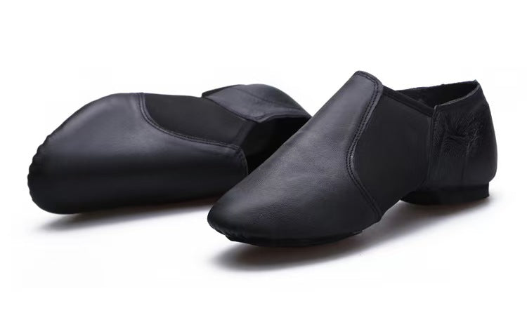 Professional Black Leather Jazz Shoes