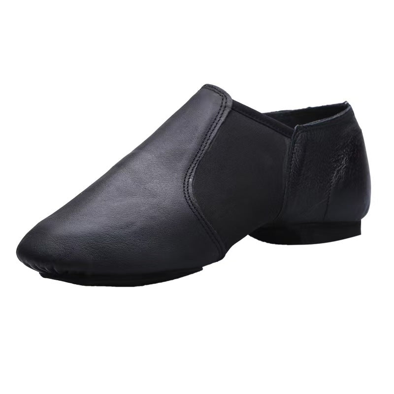 Professional Black Leather Jazz Shoes