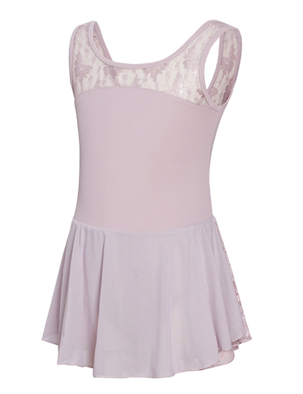 Girls Sleeveless Strap Lace Splice Dress Ballet Dance Leotards with Skirt