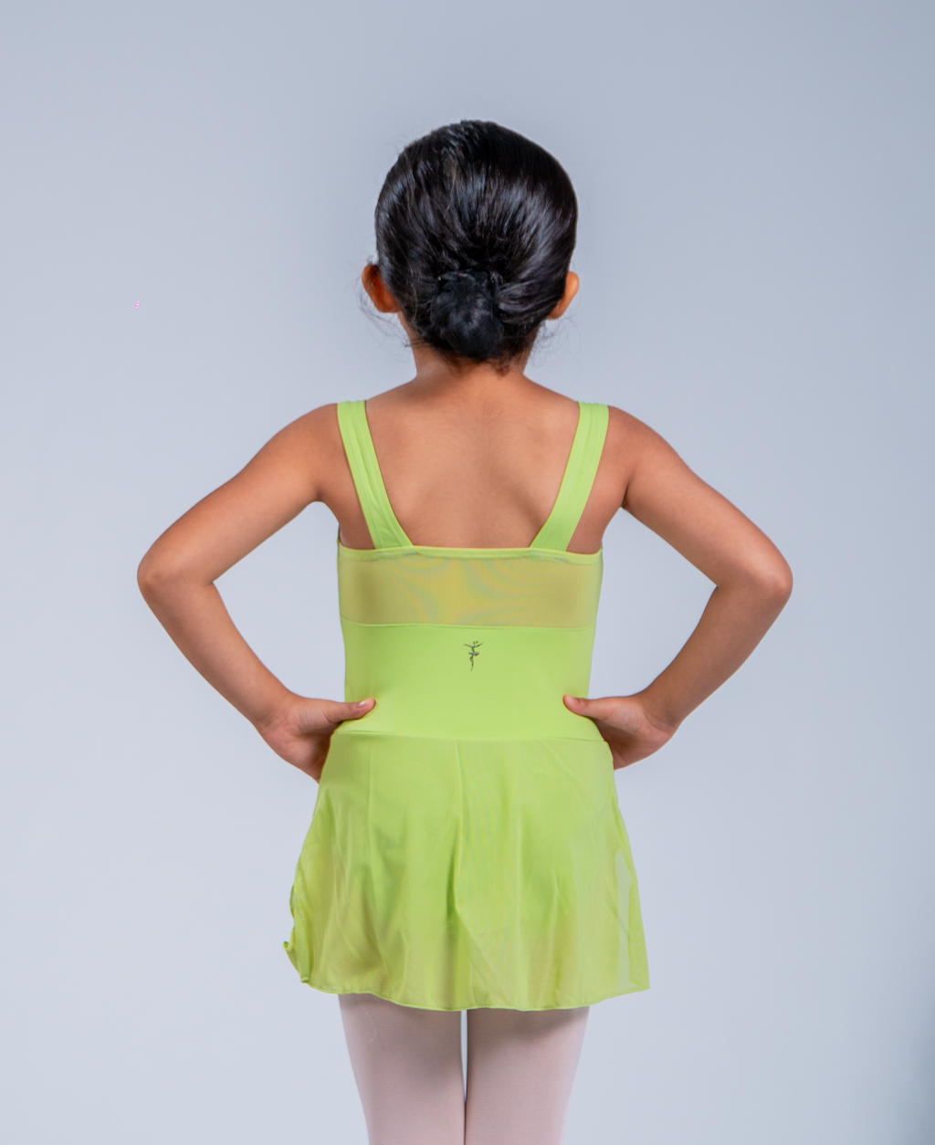 Girls Dance Skirted Leotards Children Wide Shoulder Square Neck Sleeveless Ballet Dress